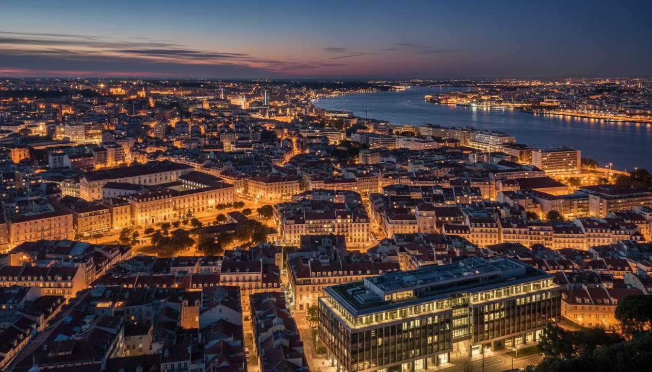 Vista de Lisboa ao crepúsculo